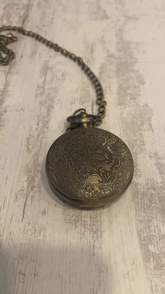 Demiryolu Tren Cep Saati Köstekli Saat - Resim 5