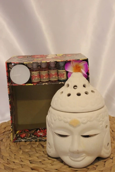 Buhardanlık Buda Set Budha Buhurdanlık Set SERAMİK - Resim 7