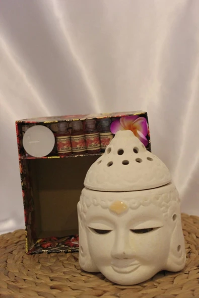 Buhardanlık Buda Set Budha Buhurdanlık Set SERAMİK - Resim 2