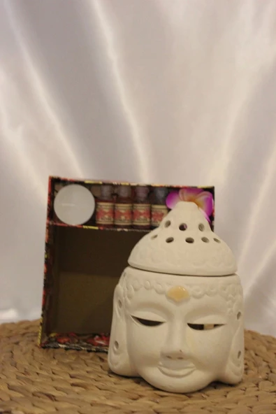 Buhardanlık Buda Set Budha Buhurdanlık Set SERAMİK