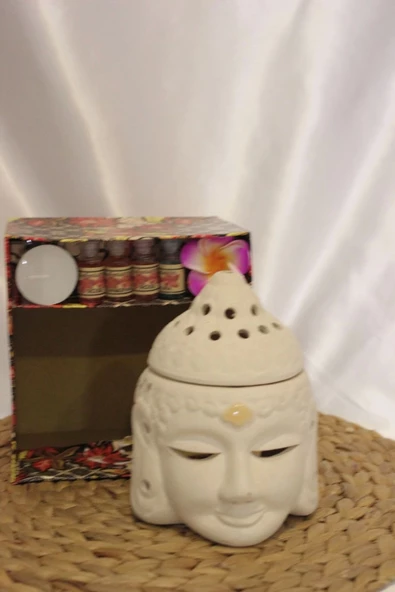 Buhardanlık Buda Set Budha Buhurdanlık Set SERAMİK - Resim 3