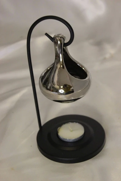 Buhardanlık Metal Ayaklı Buhurdanlık Gümüş - Resim 5