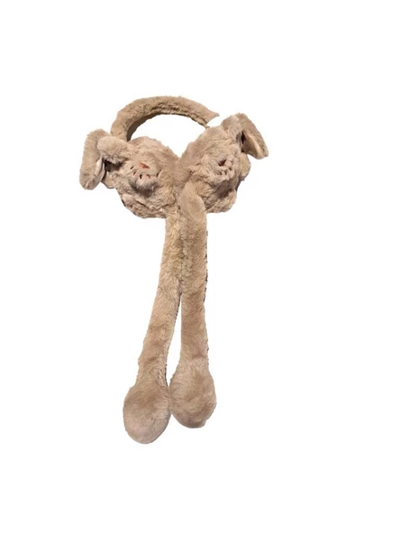 Peluş Kulaklık Hareketli Peluş Çocuk Kulaklığı  Kahverengi ürün görseli 1
