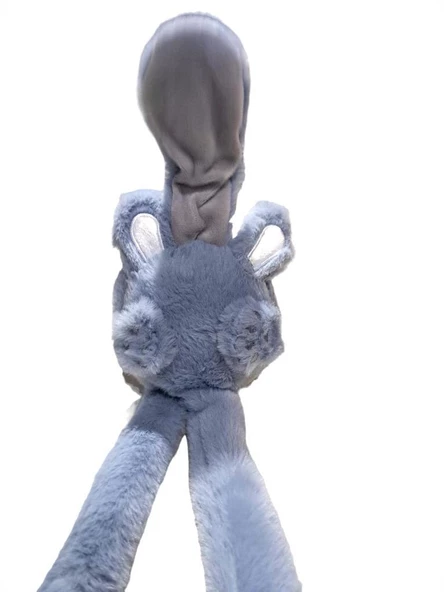 Peluş Kulaklık Hareketli Peluş Çocuk Kulaklığı  MAVİ - 4