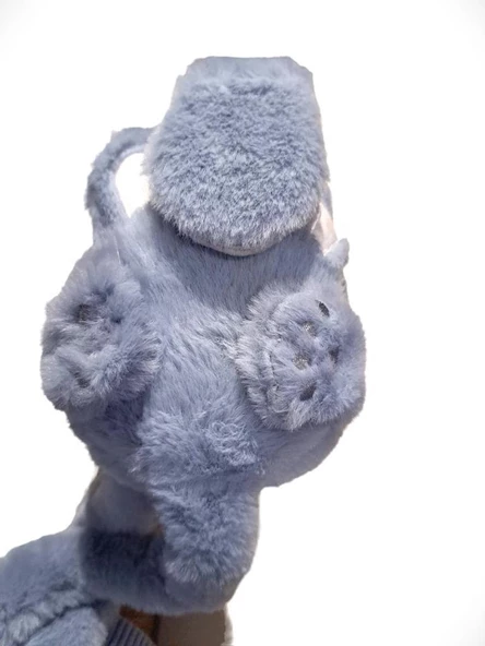 Peluş Kulaklık Hareketli Peluş Çocuk Kulaklığı MAVİ - 3