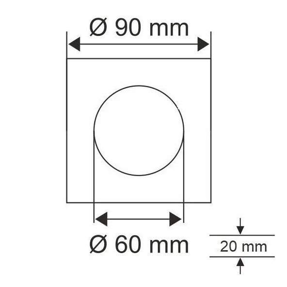 Aynalı Spot Kasa Bade HS 1802 - 2