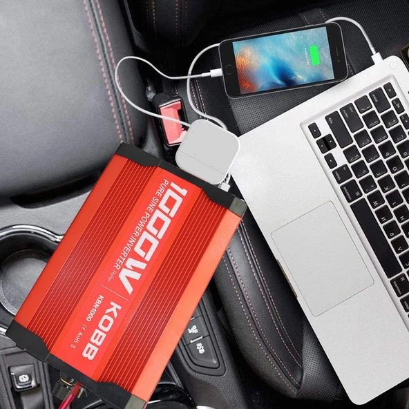 Kobb Kbn1000 12V/220V 1000Watt Tam Sinüs Dönüştürücü İnvertör - 8