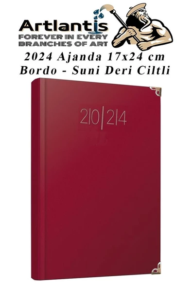 2024 Ajanda 17X24 cm Çizgili 1 Adet Günlük Planlayıcı Suni Deri Ciltli Ajanda 2024 Ofis Okul Büro - 3