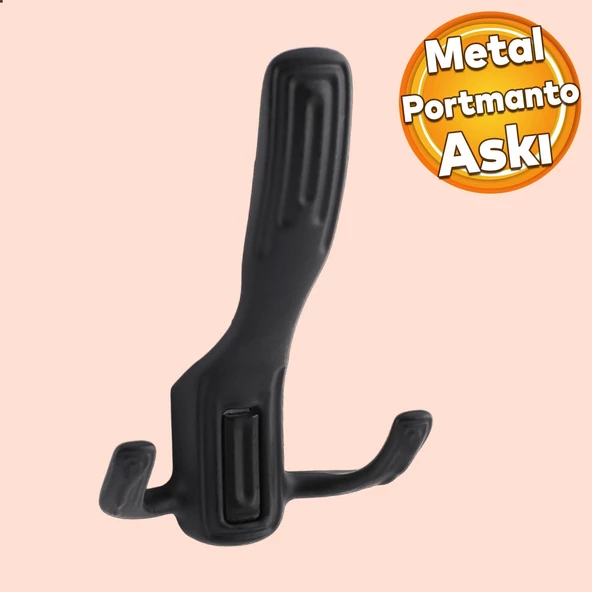 Metal Portmanto Vestiyer Duvar Dolap Elbise Askısı Mat Siyah Mobilya Kapı Askılığı Aparatı