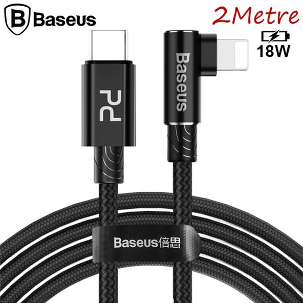 Baseus MVP Elbow Type-C to iPhone PD 18W Hızlı Şarj Usb Kablo 2metre