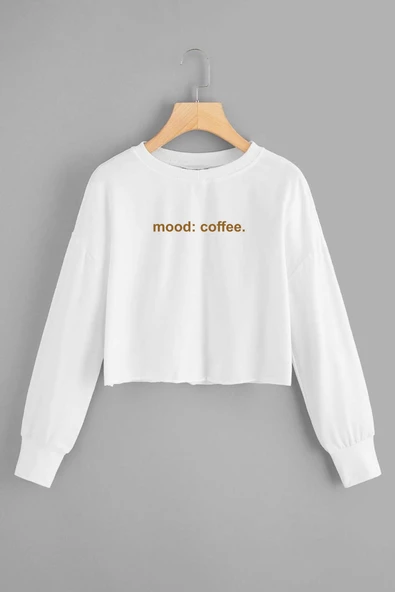 Mood Coffee. Crop Sweatshirt ürün görseli