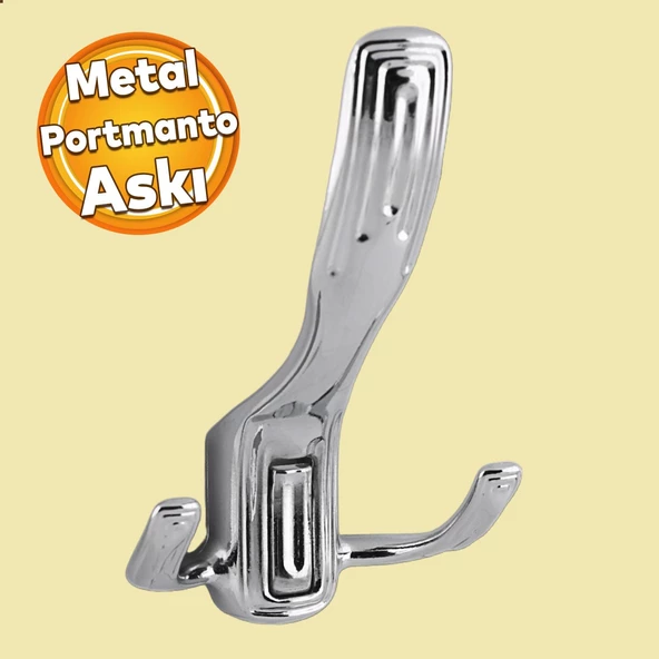 Portmanto Askı Metal Vestiyer Duvar Dolap Elbise Askısı Krom Mobilya Kapı Askılığı Aparatı Askı