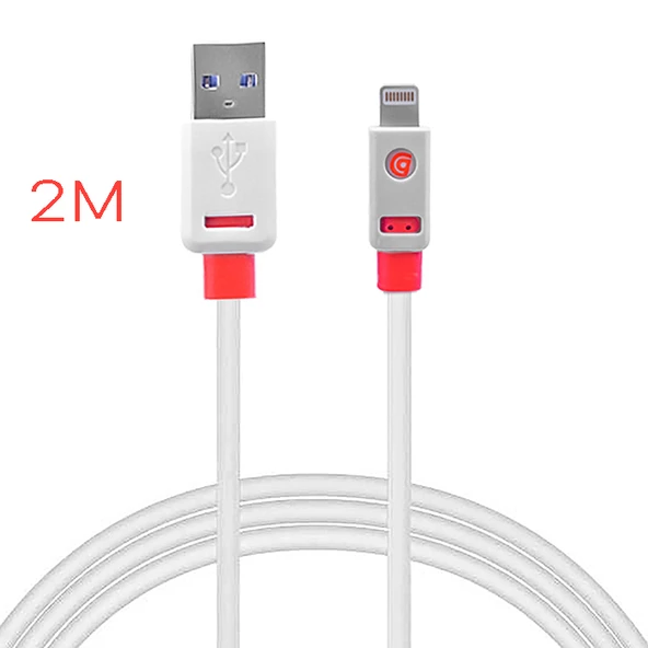 Griffin Flat Usb Kablo 2metre İPhone 11-11Pro XS XR-8-7