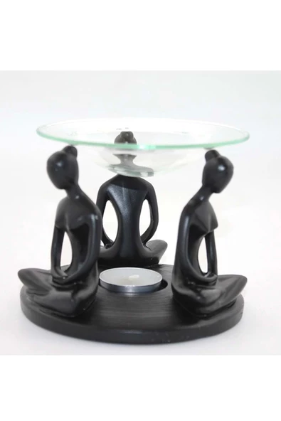 Buhurdanlık Siyah Buhardanlık Şiva Kızlar Cam Yoga - 4