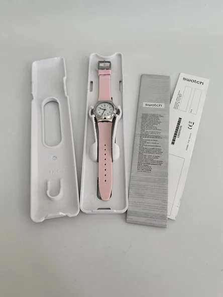 Swatch Pink Reflexion 34mm Silikon Kordon Kadın Kol Saati YLS200 - 4