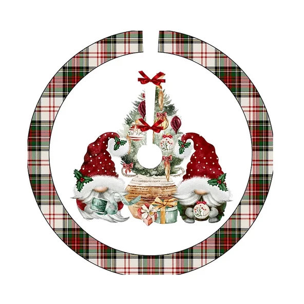 Yılbaşı Çam Ağacı Örtüsü Gnomelar Christmas partisi Büyük Boy 95 cm