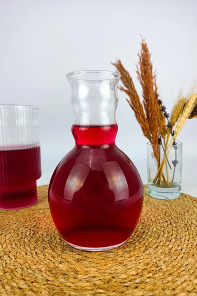 Digithome Cam Su ve Meşrubat Mini Sürahi Karaf Sunum Kokteyl Şişesi 550 Ml - SL.HYB.010 C1-1-288 - 3