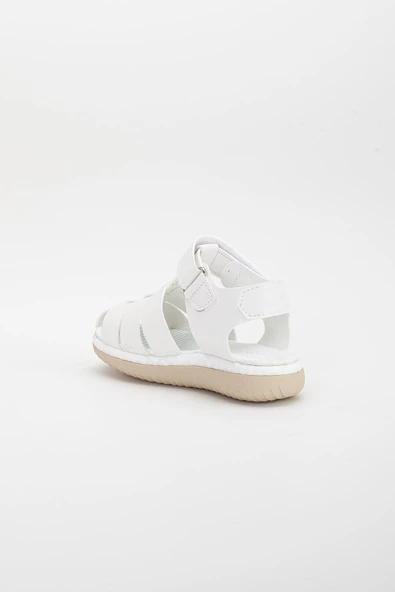 Şirin Bebe Ortopedik Kafes Beyaz Erkek Bebek Sandalet - 3
