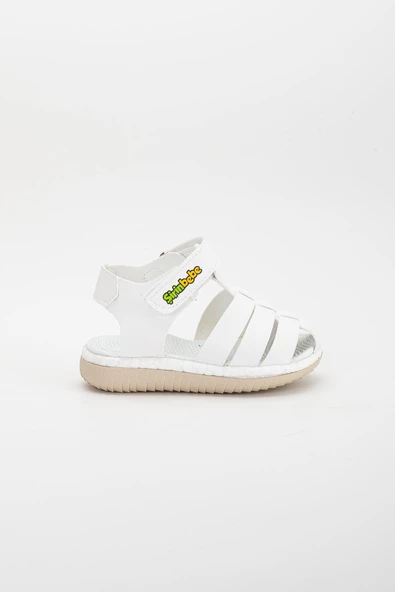 Şirin Bebe Ortopedik Kafes Beyaz Erkek Bebek Sandalet - 5
