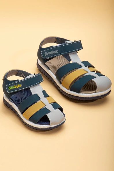 Şirin Bebe Ortopedik Kafes Buz Sarı Erkek Bebek Sandalet - 2