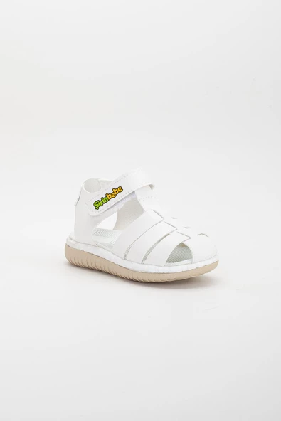 Şirin Bebe Ortopedik Kafes Beyaz Erkek Bebek Sandalet - 4