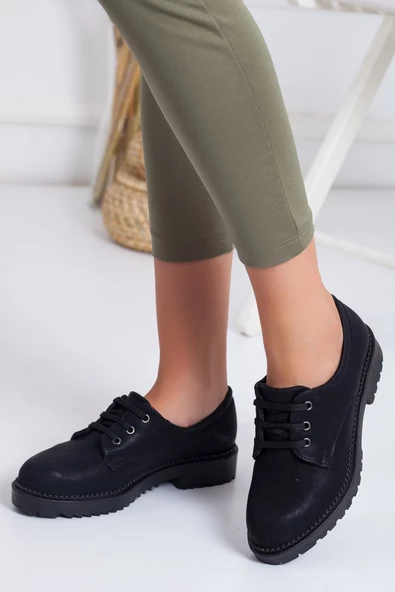 Dilimler Ayakkabı Siyah Kadın Gündelik Ayakkabı - Resim 2