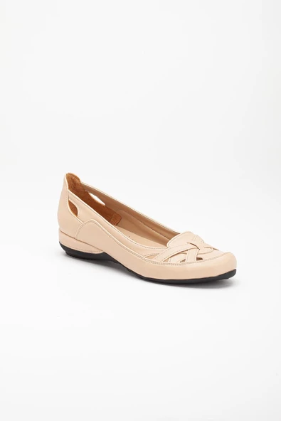 Kafes Model Nude Büyük Numara Kadın Ayakkabısı Günlük - Resim 4