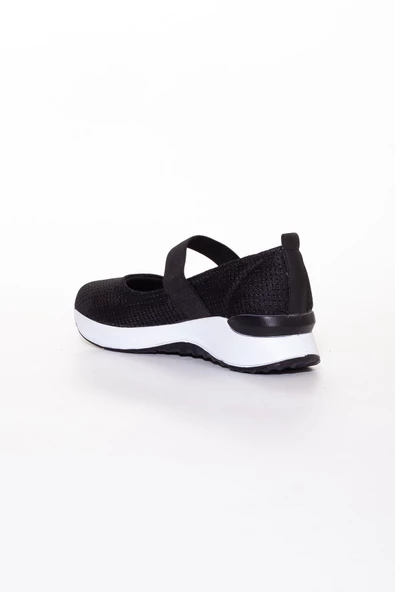 Bandana Detaylı Siyah Anorak Kadın Spor Ayakkabı - Resim 4