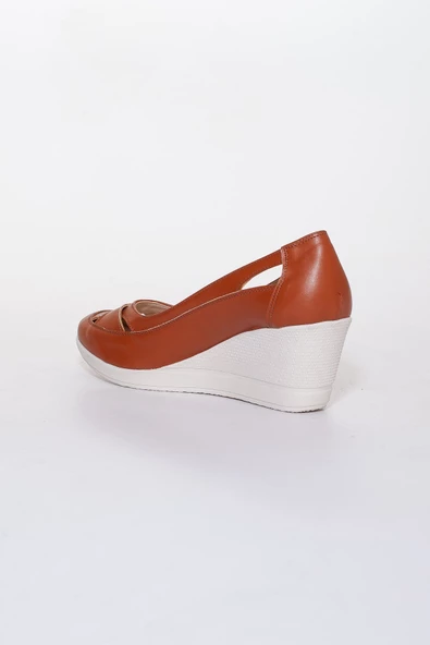 Dolgu Taban Ortopedik Taba Kadın Dolgu Topuklu Ayakkabı - Resim 4