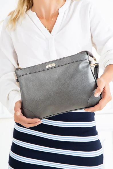 Prada Malzeme Uzun Kısa Askılı Platin Kadın Portföy Çanta ürün görseli