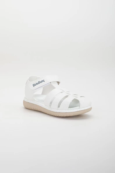Şirin Genç Ortopedik Kafes Beyaz Erkek Çocuk Sandalet - 4
