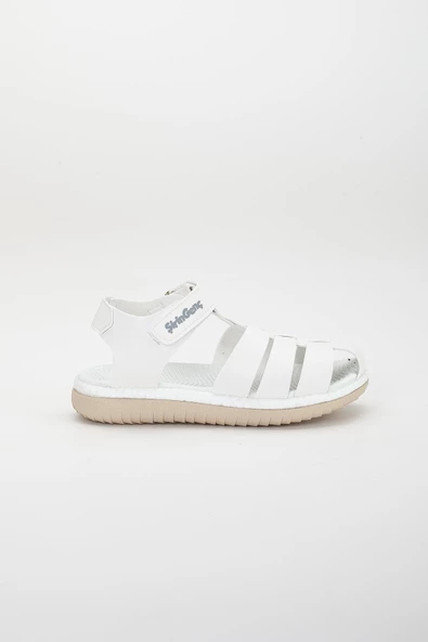 Şirin Genç Ortopedik Kafes Beyaz Erkek Çocuk Sandalet - 3