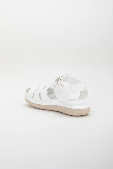 Şirin Genç Ortopedik Kafes Beyaz Erkek Çocuk Sandalet - 5