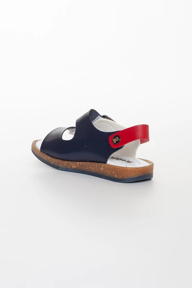 Şirin Genç Ortopedik Tokalı Lacivert Beyaz Erkek Çocuk Sandalet - Resim 4