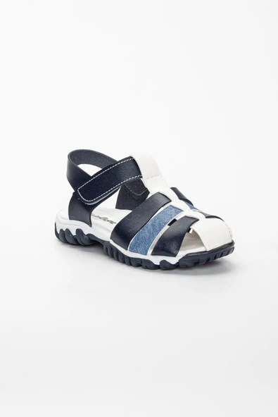 Şirin Genç Ortopedik Kafes Lacivert Erkek Çocuk Sandalet - 3