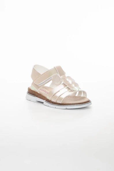 Şirin Genç Ortopedik Kalpli Sedef Kız Çocuk Sandalet - Resim 3