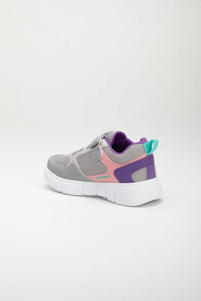 Şirinbebe Şiringenç Kalın Taban Gri Kız Çocuk Spor Ayakkabı - Resim 4