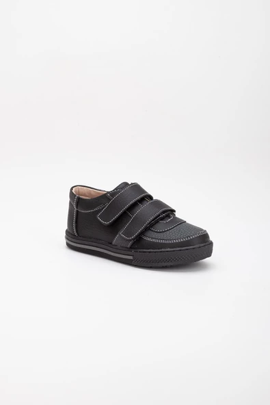 Şirinbebe Şiringenç Ortopedik Cırtlı Kalın Taban  Füme Erkek Çocuk Ayakkabı - Resim 3
