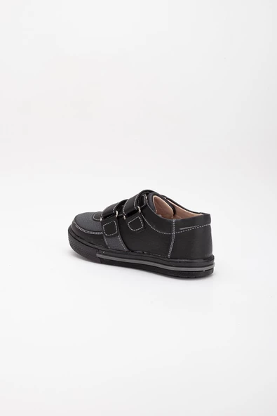Şirinbebe Şiringenç Ortopedik Cırtlı Kalın Taban  Füme Erkek Çocuk Ayakkabı - Resim 4