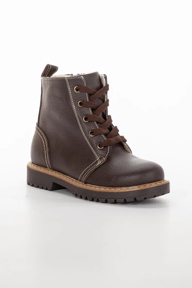 ŞirinGenç Ortopedik Fermuarlı Cilt Kahverengi Erkek Çocuk Bot - Resim 3