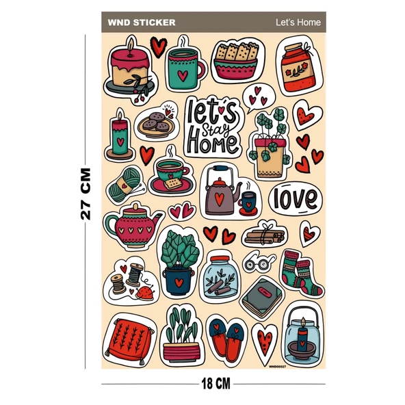 Lets Home Sticker Seti