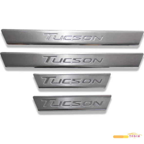 Tucson SUV 2015-2018 Kapı Eşiği 4 Parça Paslanmaz Çelik