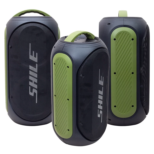 SHILE SL-2019A EL MİKROFONLU-2 MİK GİRİŞ-2 GİTAR GİRİŞLİ KUMANDALI USB+SD+BT IŞIKLI ŞARJLI SEYYAR ANFİ - 3