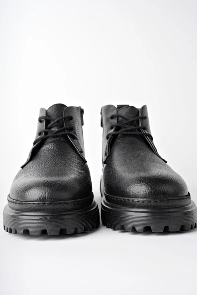 Muggo FODEN Garantili Hakiki Deri Fermuarlı İçi Kürklü Eva Taban Erkek Kışlık Chelsea Bot - 6