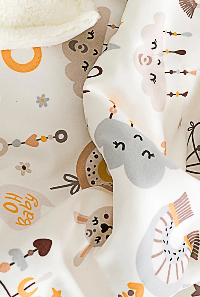 Yumuşak Bebek Battaniyesi Hayal Bahçesi Kuzu Tüyü Battaniye 80x100 cm LTD9101 - 8