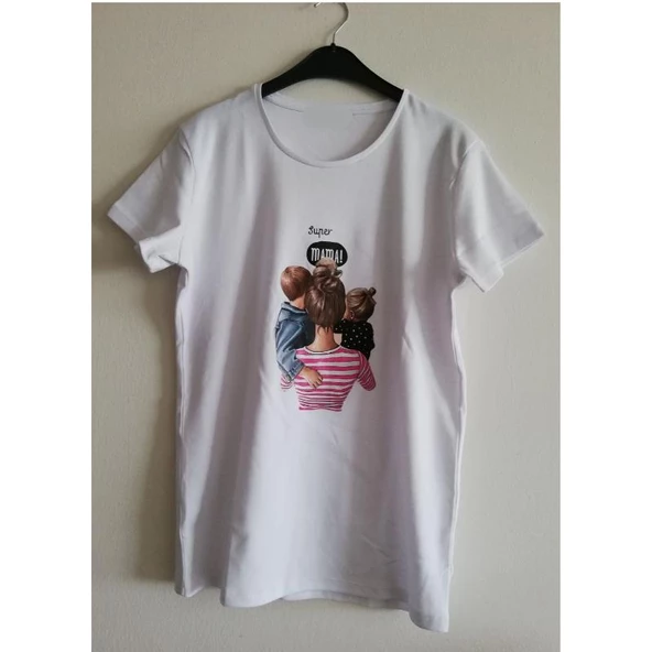 MODAVALS ANNELER GÜNÜ TASARIMI DİJİTAL BASKILI ANNE ÇOCUK TSHIRTLERİ - 2