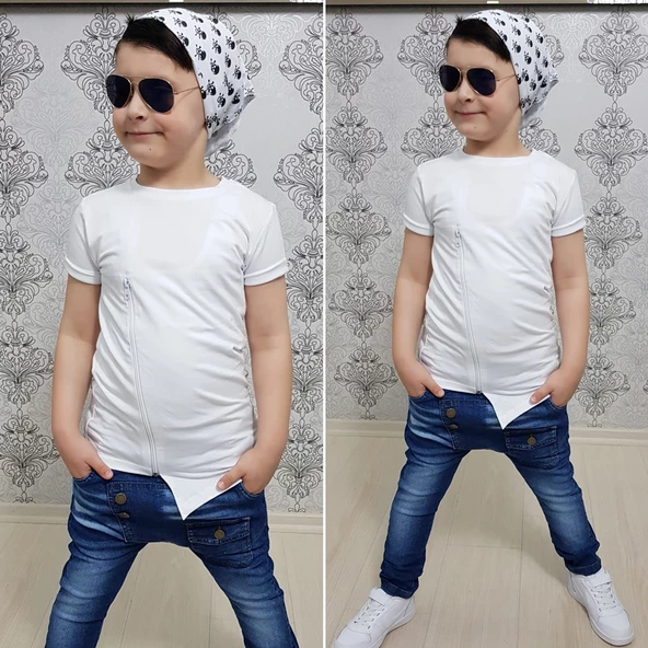 MODAVALS FERMUAR DETAYLI 3 PARÇA ERKEK ÇOCUK KOT TAKIM - 2