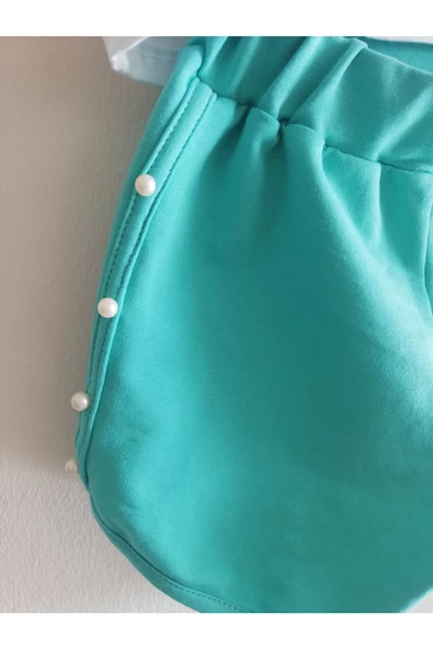 MODAVALS MINNIE BASKILI PUL PAYETLİ İNCİ DETAYLI ŞORTLU TAKIM - 3