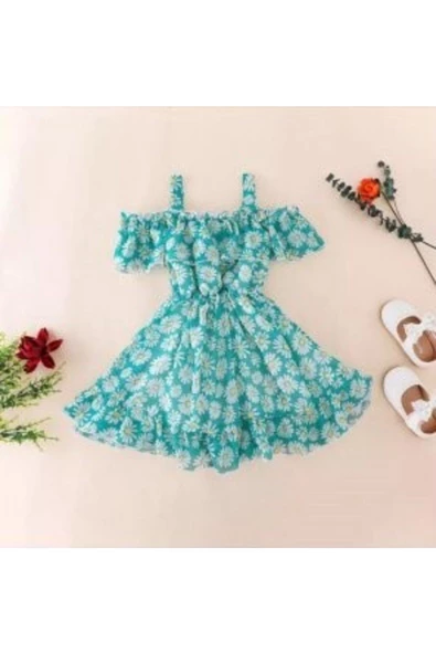 MODAVALS MİNT YEŞİLİ KARDEŞ KOMBİN KIZ ÇOCUK ELBİSE & BANDANA KOMBİN - 8