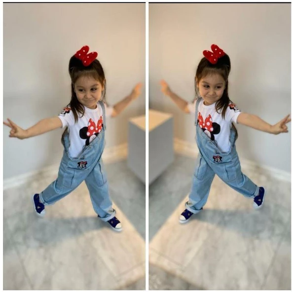 MODAVALS MINNIE & MICKEY TULUM KARDEŞ KOMBİN MINNIE BAHÇIVAN TULUM & TSHIRT - 3